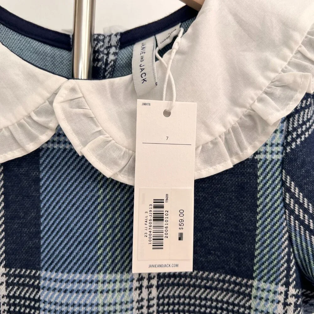 Janie And Jack Blue Plaid Dress NWT - Picture 10 of 12